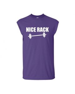 Nice Rack Mens Cut Off T-Shirts-Purple-Large