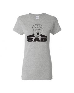 Donald Trump - Sad Womens T-Shirts-Gray-Womens Large