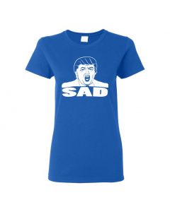 Donald Trump - Sad Womens T-Shirts-Blue-Womens Large