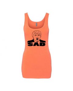 Donald Trump - Sad Womens Tank Tops-Orange-Large