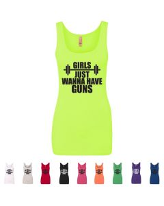 Girls Just Wanna Have Guns Womens Tank Tops