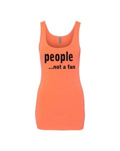 People...Not A Fan Womens Tank Tops-Orange-Womens Large