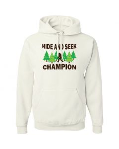 Bigfoot Hide And Seek Champion Mens Pullover Hoodies-White-Large