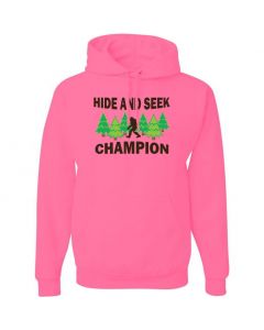 Bigfoot Hide And Seek Champion Mens Pullover Hoodies-Pink-Large