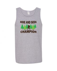 Bigfoot Hide and Seek Champion Mens Tank Tops-Gray-Large