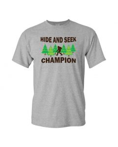 Bigfoot Hide And Seek Champion Mens T-Shirts-Gray-Large