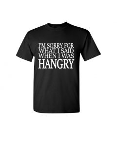 I'm Sorry For What I Said When I Was Hangry Youth T-Shirts-Black-Youth Large / 14-16
