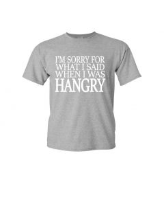 I'm Sorry For What I Said When I Was Hangry Youth T-Shirts-Gray-Youth Large / 14-16