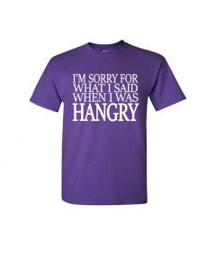 I'm Sorry For What I Said When I Was Hangry Youth T-Shirts-Purple-Youth Large / 14-16