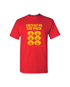 Check Out My Six Pack Mens T-Shirts-Red-Large
