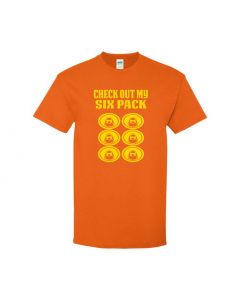 Check Out My Six Pack Mens T-Shirts-Orange-Large