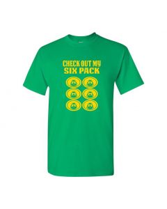 Check Out My Six Pack Mens T-Shirts-Green-Large