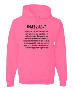 Ineptocracy Government Graphic Clothing - Hoody - Pink