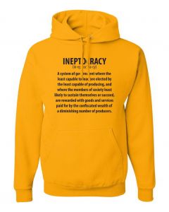 Ineptocracy Government Graphic Clothing - Hoody - Yellow