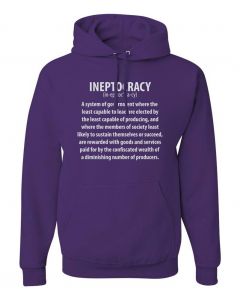 Ineptocracy Government Graphic Clothing - Hoody - Purple