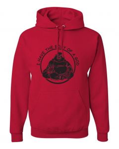 I Have The Body Of a God Graphic Clothing - Hoody - Red