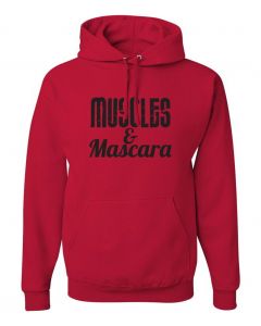 Muscles and Mascara Graphic Clothing-Hoody-H-Red