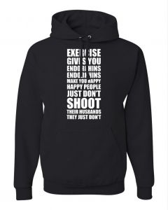 Exercise Gives You Endorphins Hoodies-Black-Large