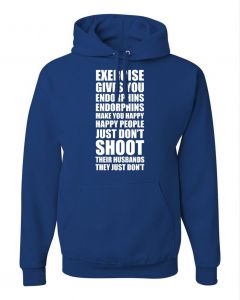 Exercise Gives You Endorphins Hoodies-Blue-Large