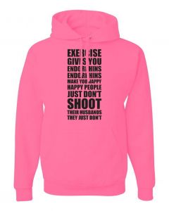 Exercise Gives You Endorphins Hoodies-Pink-Large