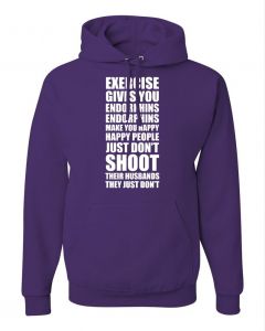 Exercise Gives You Endorphins Hoodies-Purple-Large