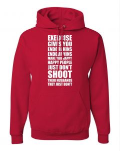 Exercise Gives You Endorphins Hoodies-Red-Large