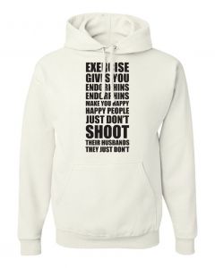 Exercise Gives You Endorphins Hoodies-White-Large