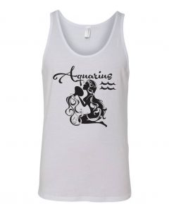 Aquarius Horoscope Graphic Clothing - Men's Tank Top - White