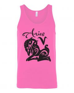 Aries Horoscope Graphic Clothing - Men's Tank Top - Pink 