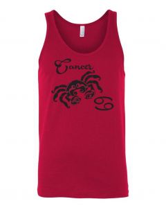 Cancer Horoscope Graphic Clothing - Men's Tank Top - Red