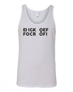 F*** Off Fold Up Graphic Clothing - Men's Tank Top - White 