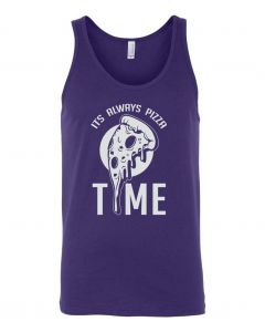 Its Always Pizza Time Graphic Clothing - Men's Tank Top - Purple
