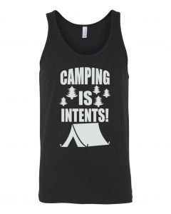 Camping Is In Tents Graphic Clothing-Men's Tank Top-M-Black