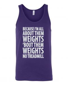 Because Im All About Them Weights Graphic Clothing-Men's Tank Top-M-Purple