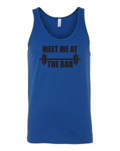Meet Me At The Bar Graphic Clothing-Men's Tank Top-M-Blue