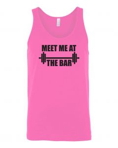 Meet Me At The Bar Graphic Clothing-Men's Tank Top-M-Pink