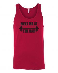 Meet Me At The Bar Graphic Clothing-Men's Tank Top-M-Red