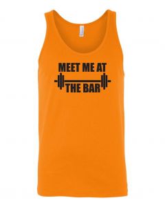 Meet Me At The Bar Graphic Clothing-Men's Tank Top-M-Orange