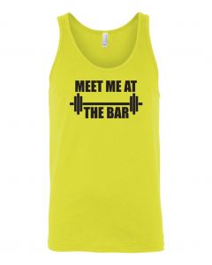 Meet Me At The Bar Graphic Clothing-Men's Tank Top-M-Yellow