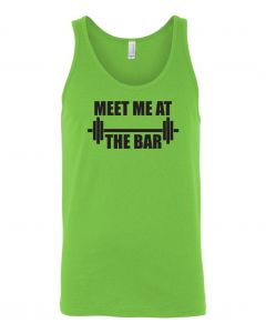 Meet Me At The Bar Graphic Clothing-Men's Tank Top-M-Green