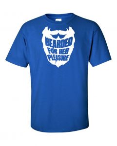 Bearded For Her Pleasure T-Shirts-Blue-Large