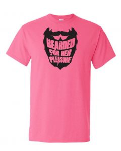 Bearded For Her Pleasure T-Shirts-Pink-Large