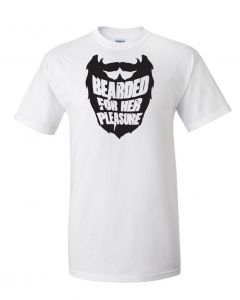 Bearded For Her Pleasure T-Shirts-White-Large