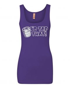 I'd Tap That Graphic Clothing - Women's Tank Top - Purple 
