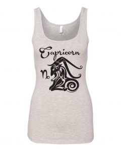 Capricorn Horoscope Graphic Clothing - Women's Tank Top - Gray