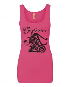 Capricorn Horoscope Graphic Clothing - Women's Tank Top - Pink