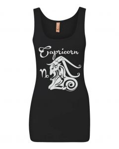 Capricorn Horoscope Graphic Clothing - Women's Tank Top - Black