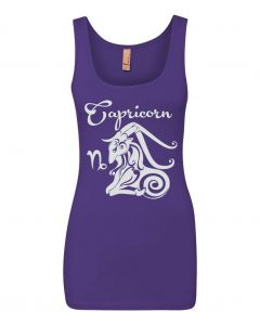 Capricorn Horoscope Graphic Clothing - Women's Tank Top - Purple