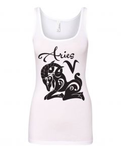 Aries Horoscope Graphic Clothing - Women's Tank Top - White