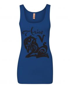 Aries Horoscope Graphic Clothing - Women's Tank Top - Blue